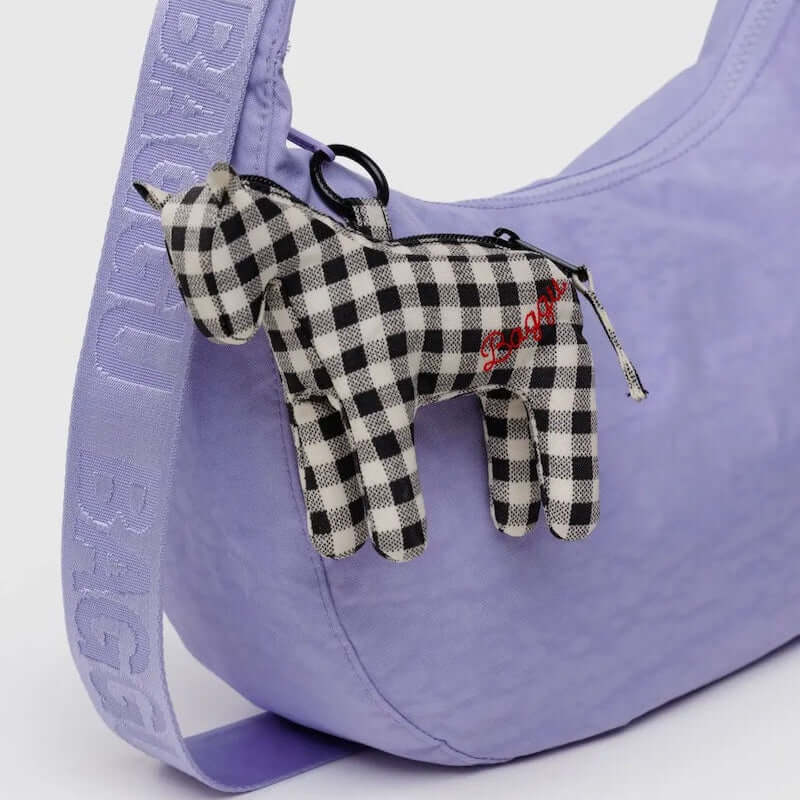 Black & White Gingham Horse Charm from Baggu at Pinch in Northampton, MA