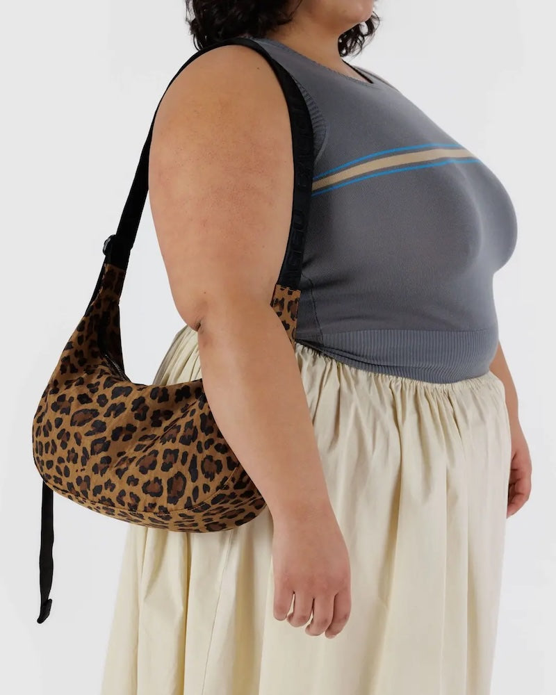 Medium Nylon Crescent Bag in Leopard from Baggu at Pinch in Northampton, MA