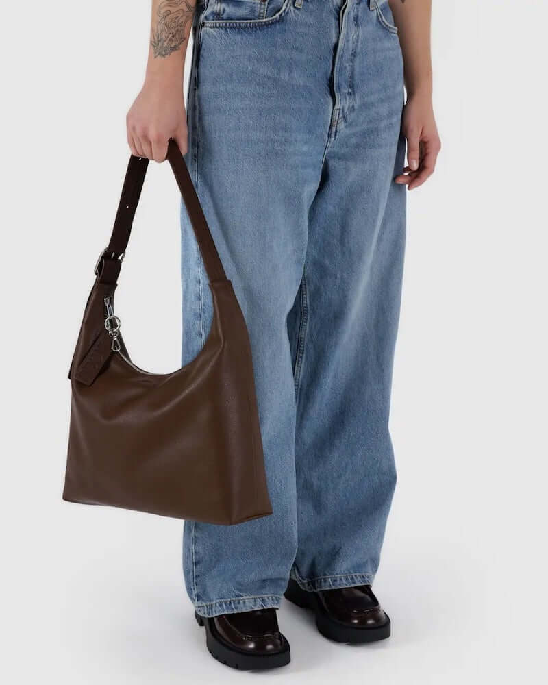Brown Leather Shoulder Bag from Baggu at Pinch in Northampton, MA