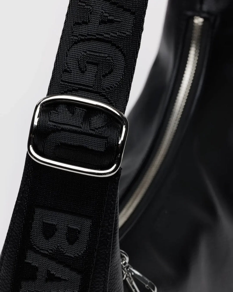 Medium Crescent Black Leather Bag from Baggu at Pinch in Northampton, MA