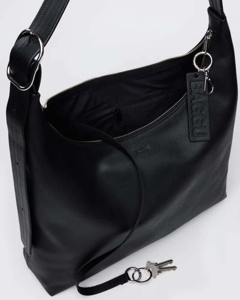 Black Leather Shoulder Bag from Baggu at Pinch in Northampton, MA