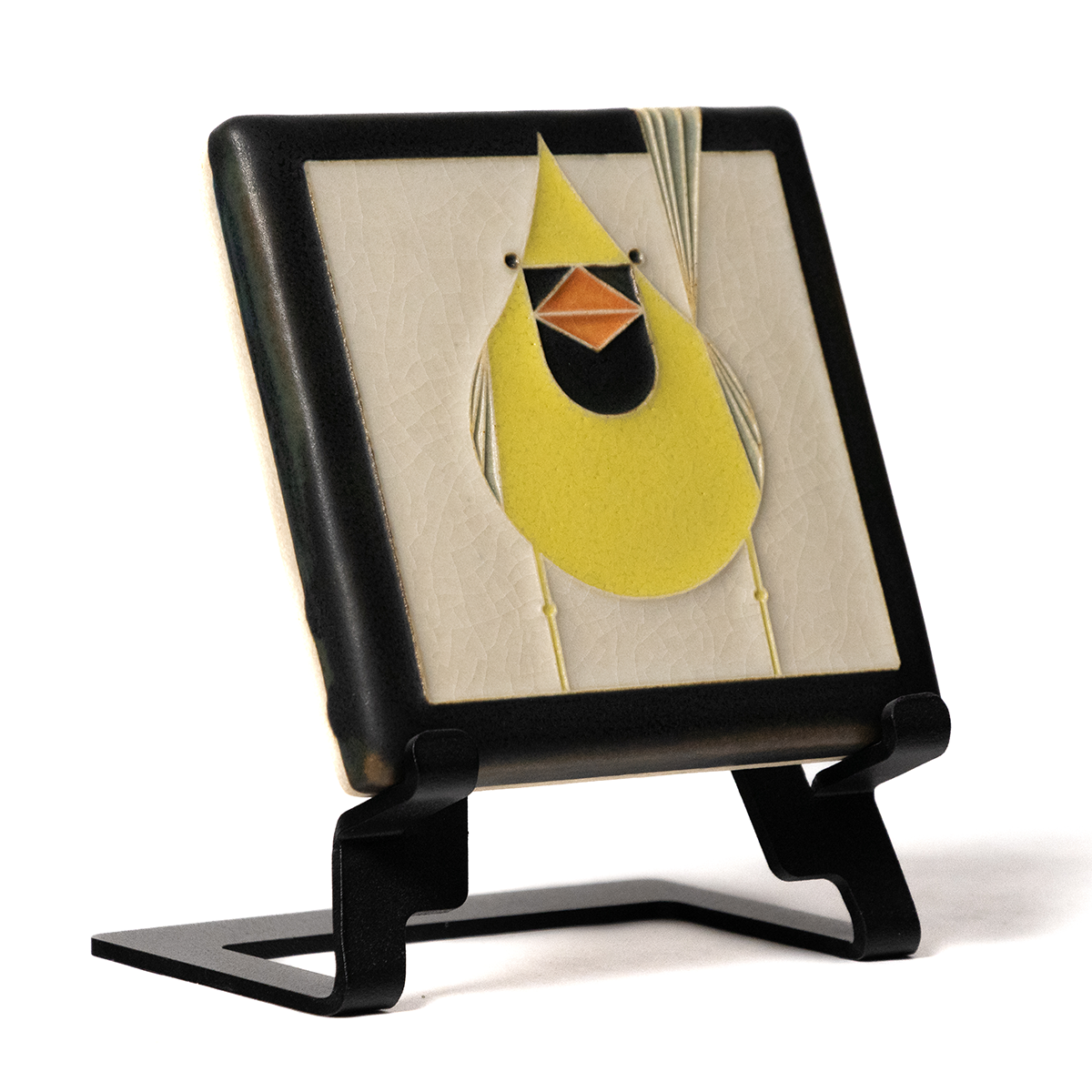 4x4 Yellow Cardinal from Motawi Tileworks at Pinch in Northampton, MA