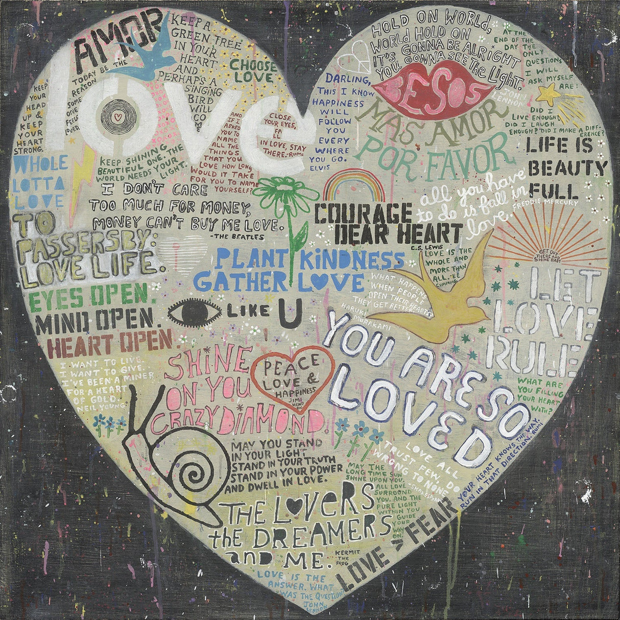 Choose Love Art Print in Black from Sugarboo Designs at Pinch in Northampton, MA