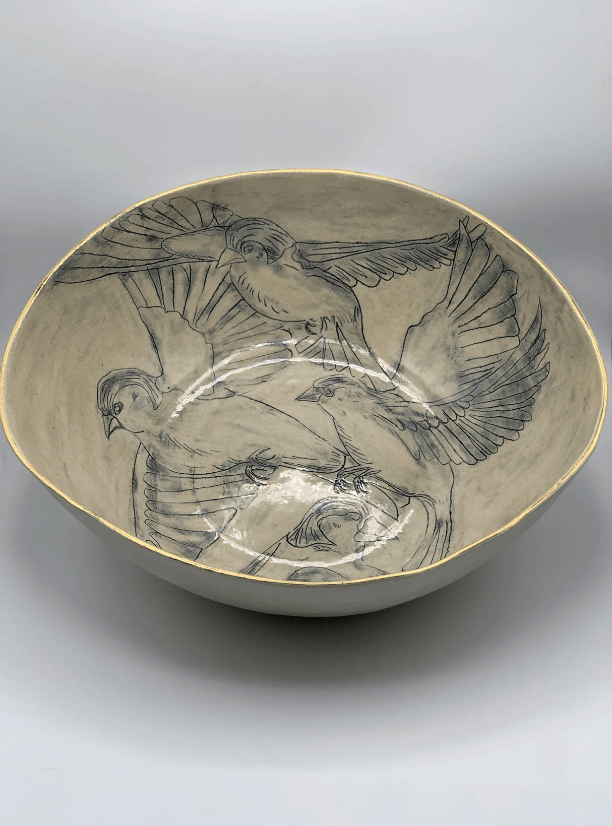 Extra Large Bowl "Within the Flight of Bird Songs"