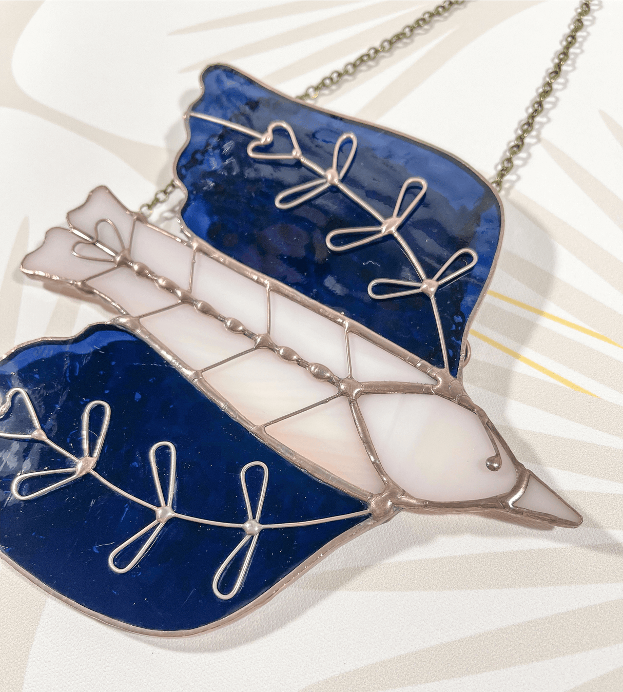 Stained Glass Folk Art Bird from Samara Designs Studio at Pinch in Northampton, MA