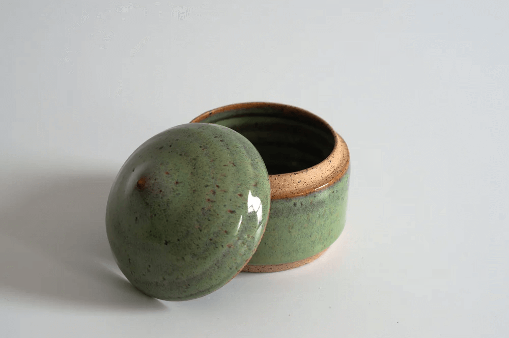 Ceramic Box in Sage from Rachael Pots at Pinch in Northampton, MA