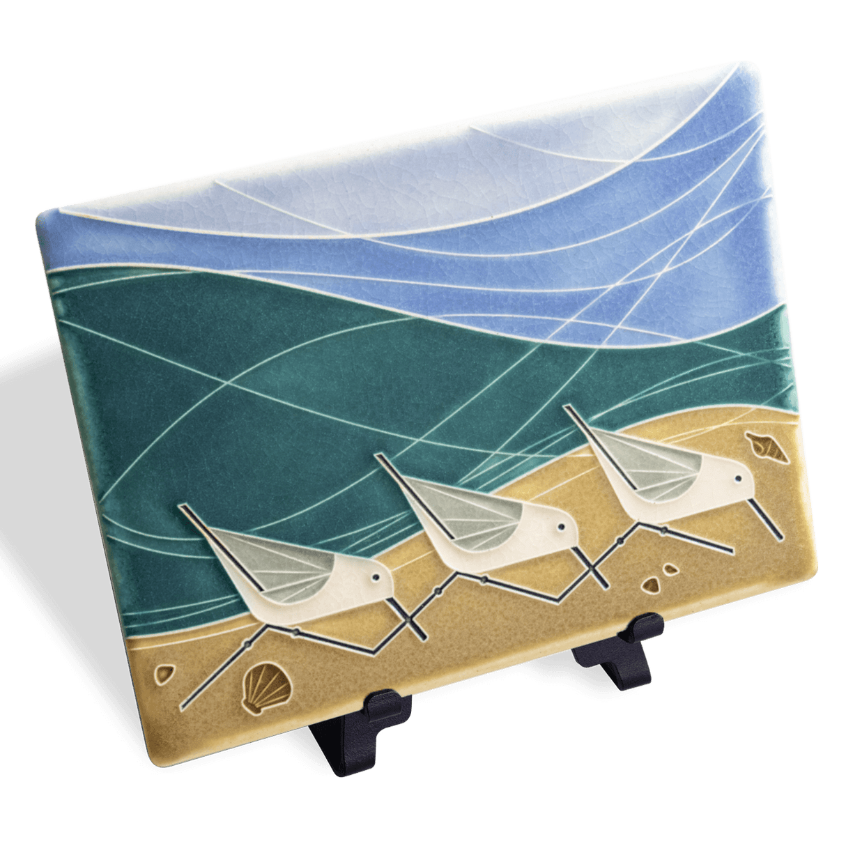 6x8 Beach Birds Sand Tile at PINCH