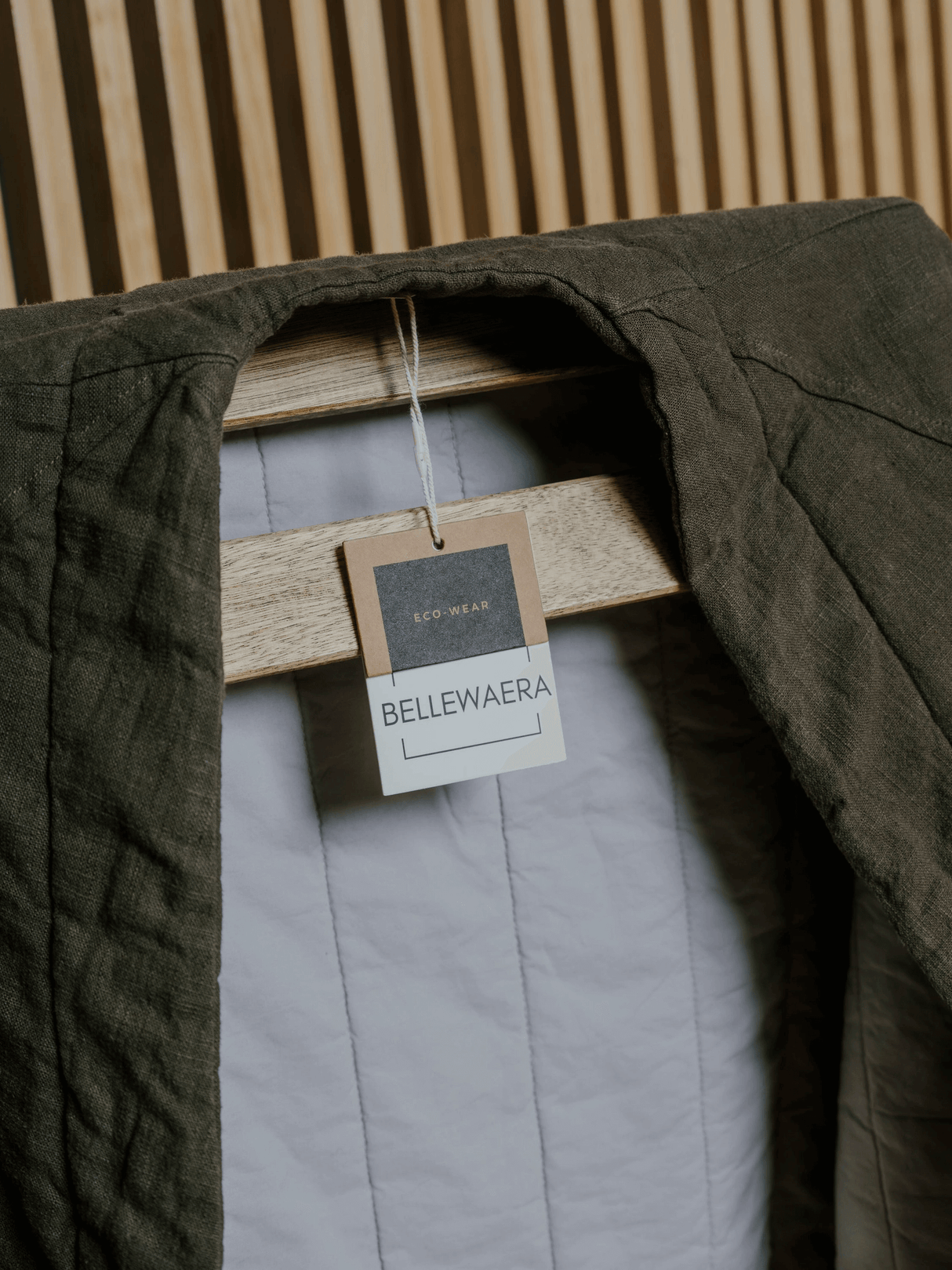 Hanten Padded Kimono in Olive Green from Bellewaera at Pinch in Northampton, MA