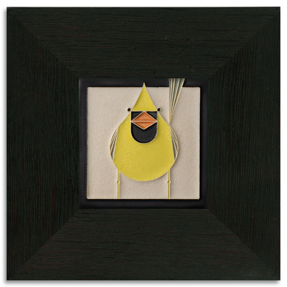 4x4 Yellow Cardinal from Motawi Tileworks at Pinch in Northampton, MA