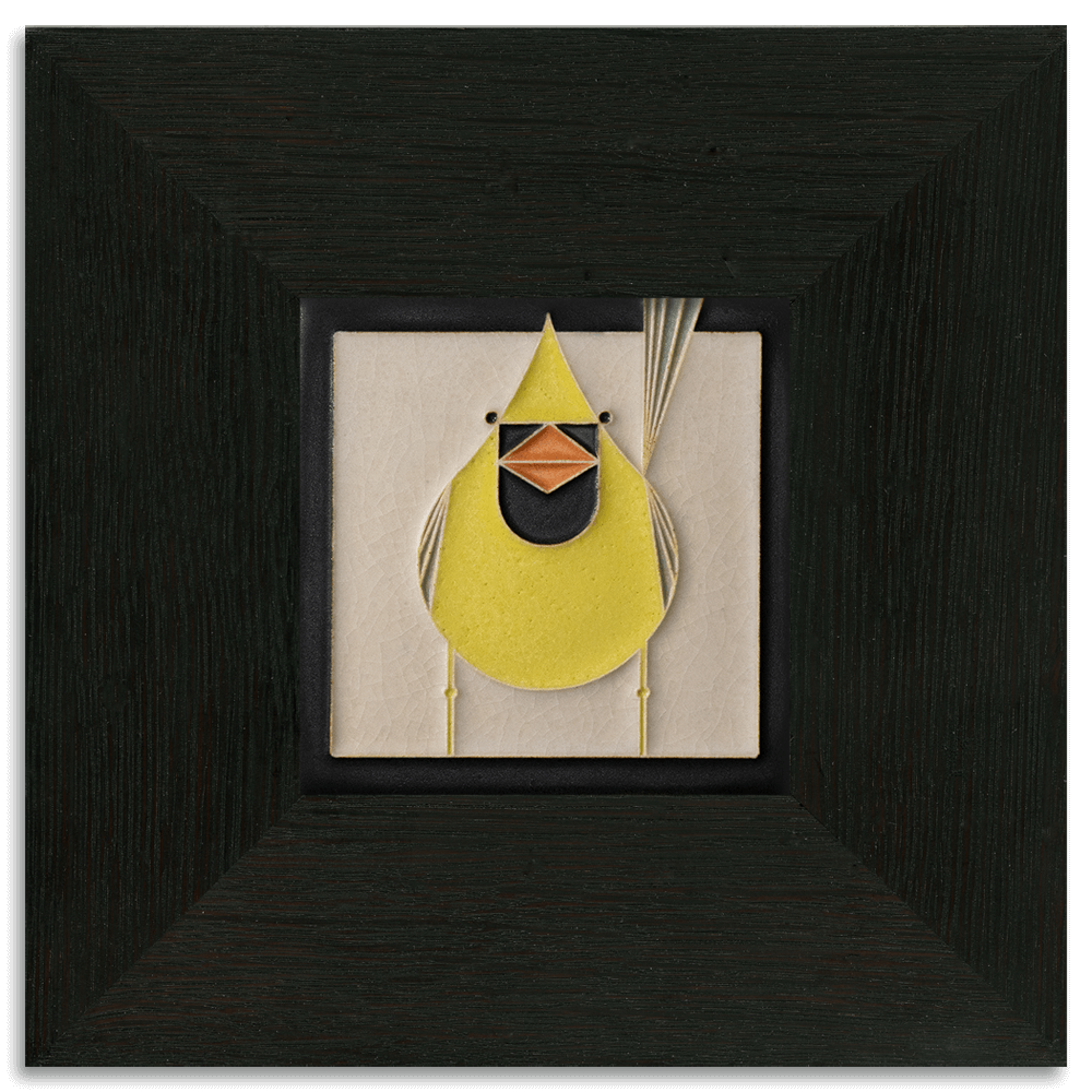 4x4 Yellow Cardinal from Motawi Tileworks at Pinch in Northampton, MA