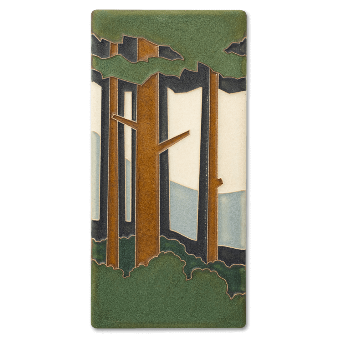 Pine Forest 4x8 Vertical Tile from Motawi Tileworks at Pinch in Northampton, MA