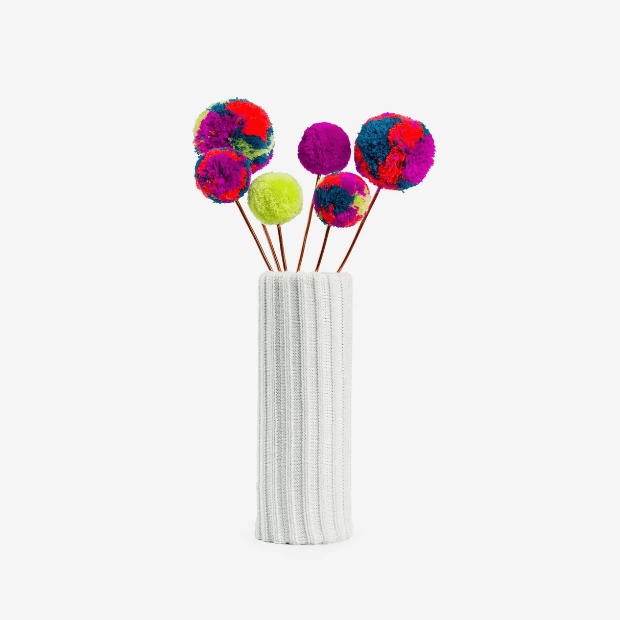 Magenta & Lime Pom Flower Bouquet