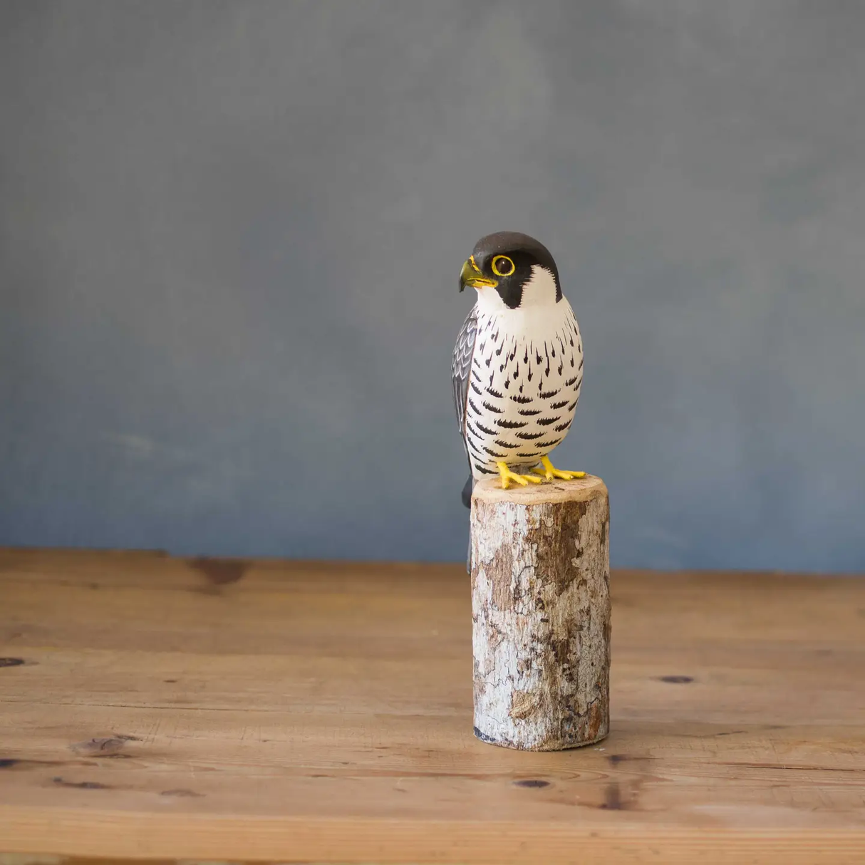 Mini Wooden Peregrine Falcon 7.25" from Aviologie at Pinch in Northampton, MA