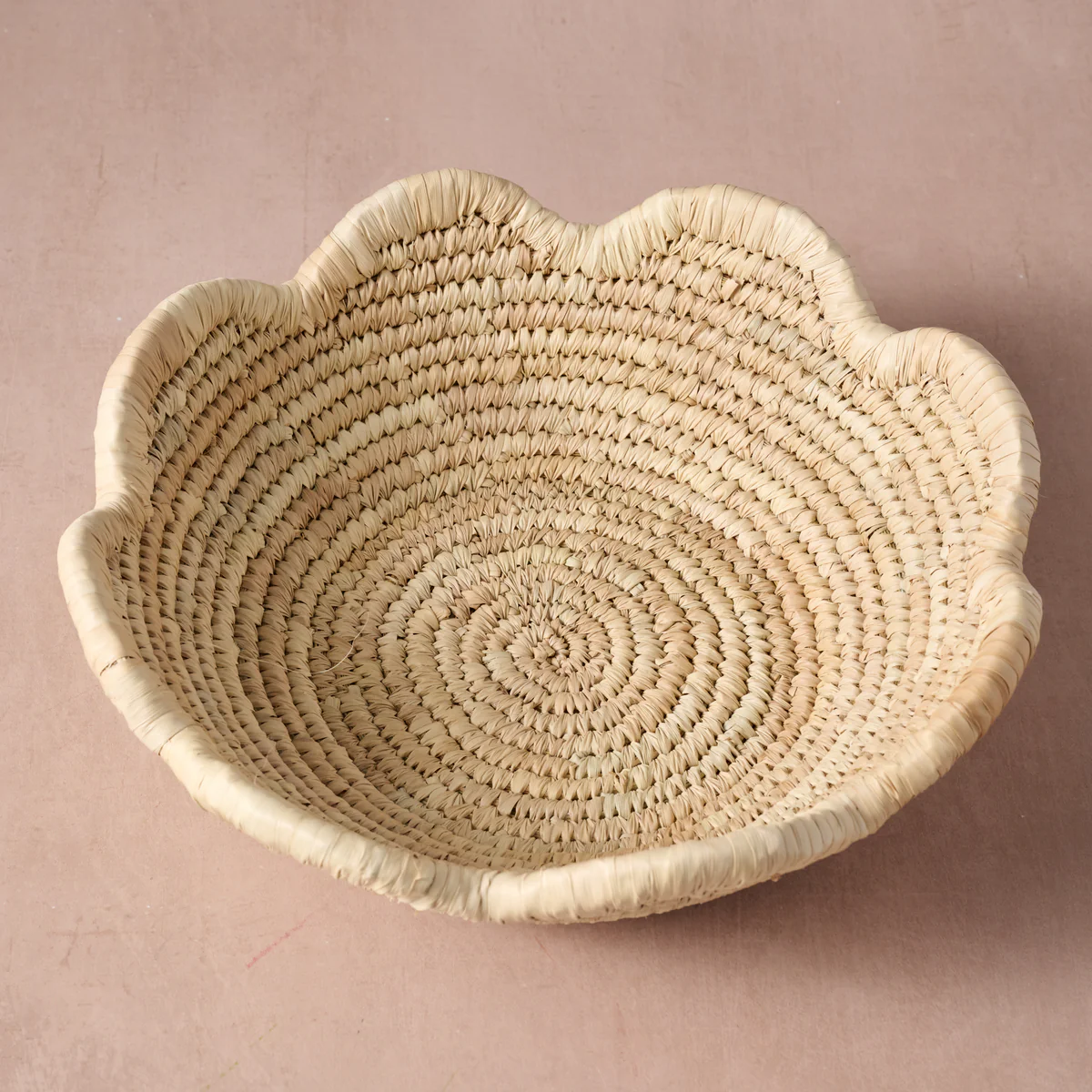 Seba Scalloped Palm Leaf Basket