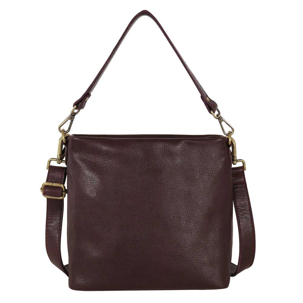 Tabor Milled Leather Crossbody Bag