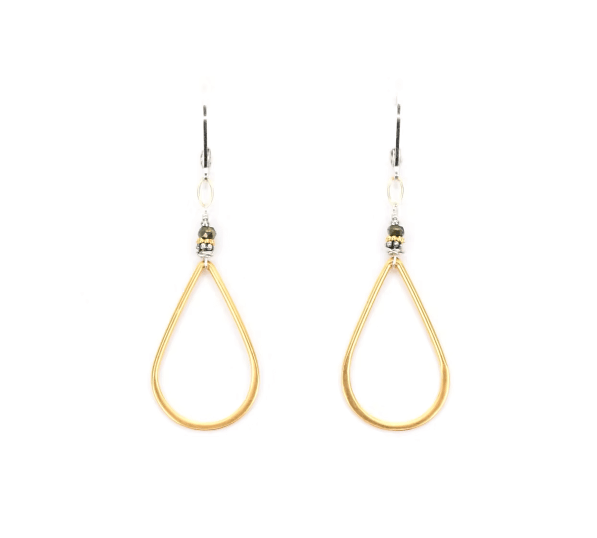 Sterling Silver Earrings with 24K Gold Vermeil and Pyrite from Chipita at Pinch in Northampton, MA