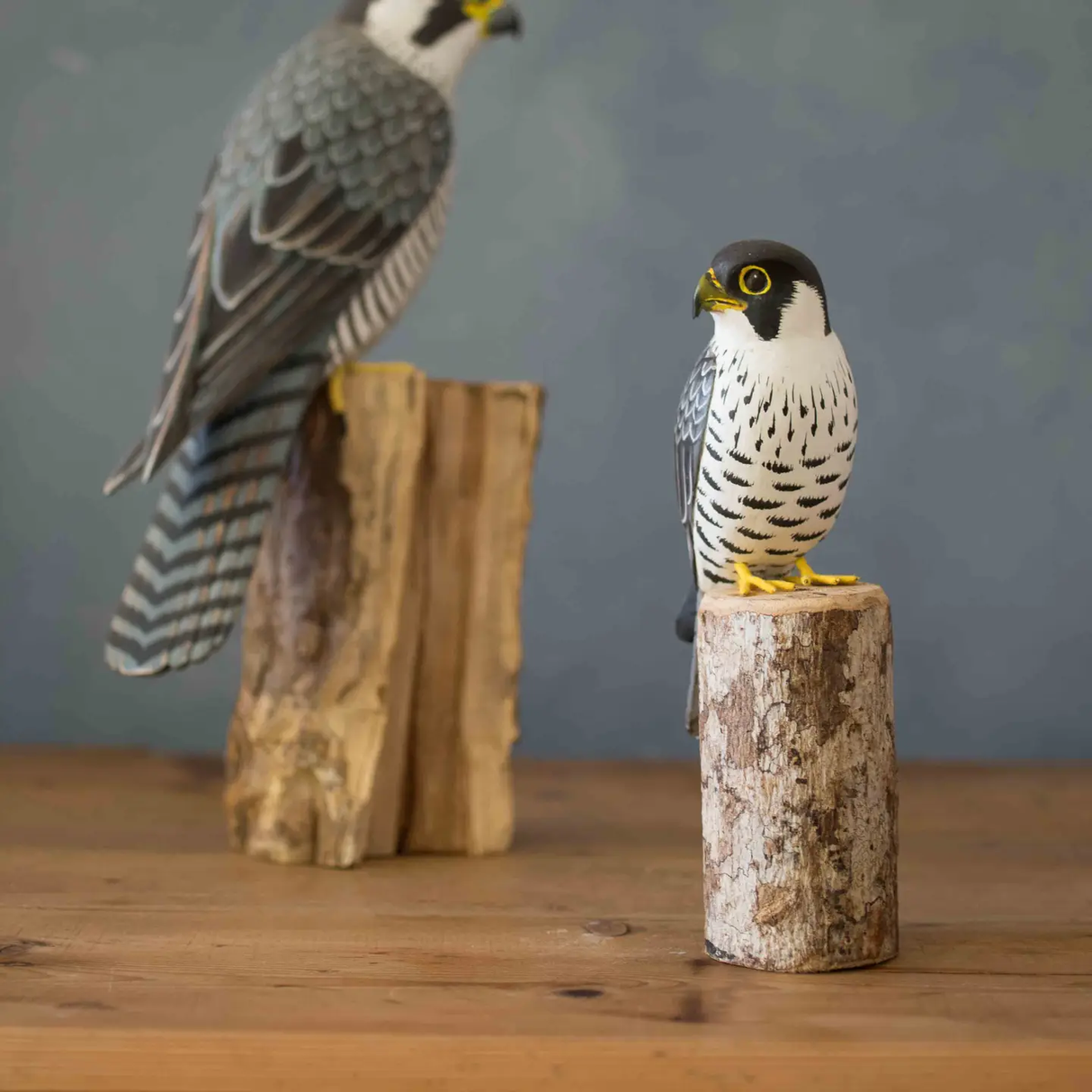 Mini Wooden Peregrine Falcon 7.25" from Aviologie at Pinch in Northampton, MA