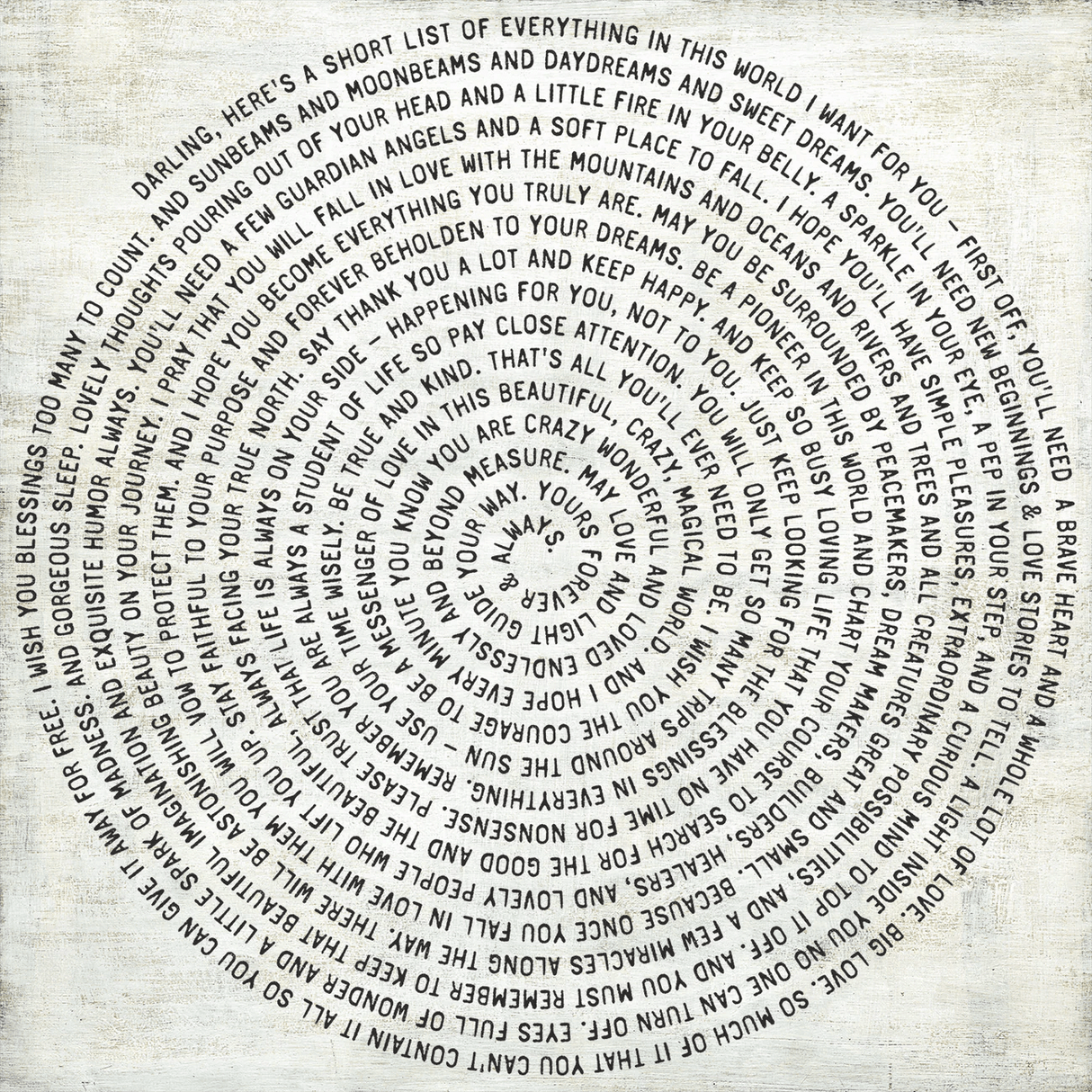 "Darling, Here's a Short List..." Art Print in Black Font from Sugarboo Designs at Pinch in Northampton, MA