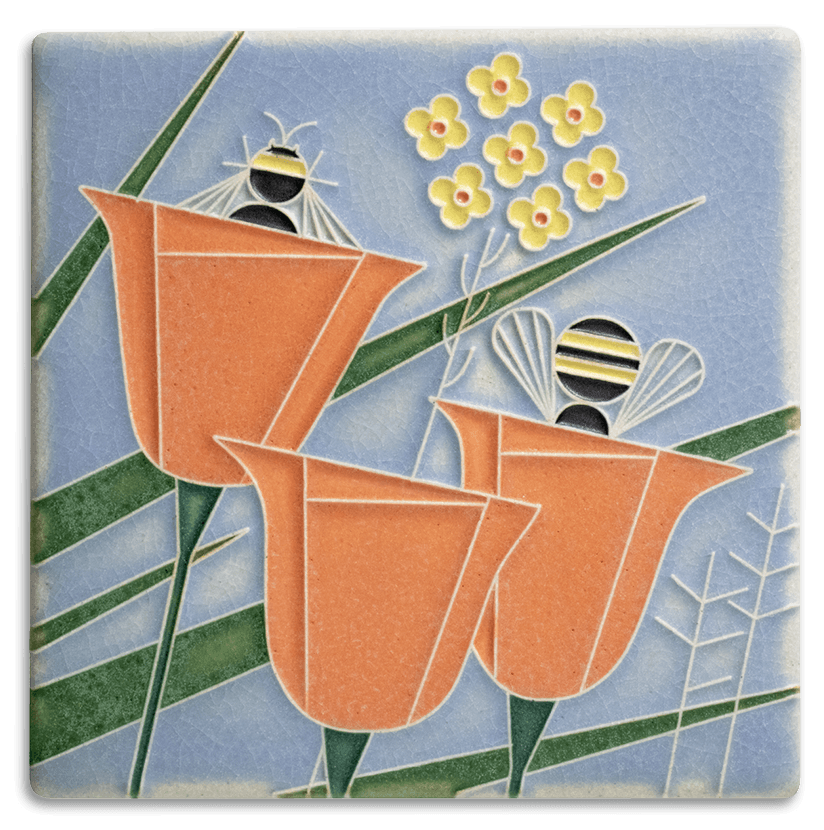 Coming & Going 6x6 Tile in Blue at PINCH