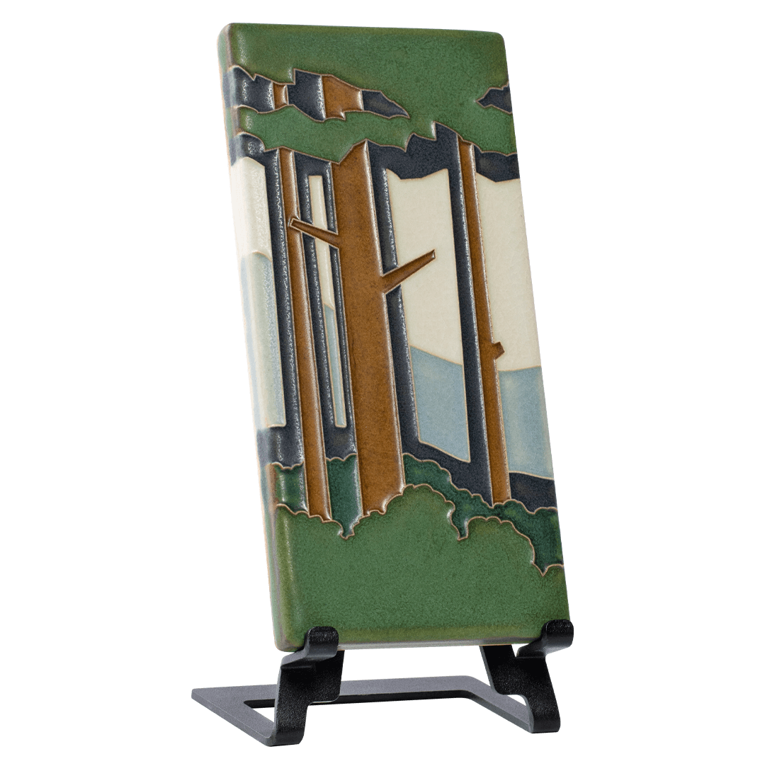 Pine Forest 4x8 Vertical Tile from Motawi Tileworks at Pinch in Northampton, MA