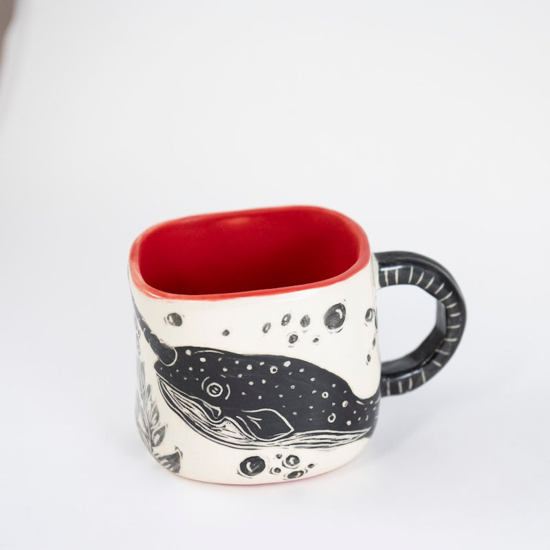 Square Mug "Narwhals of Love" at PINCH