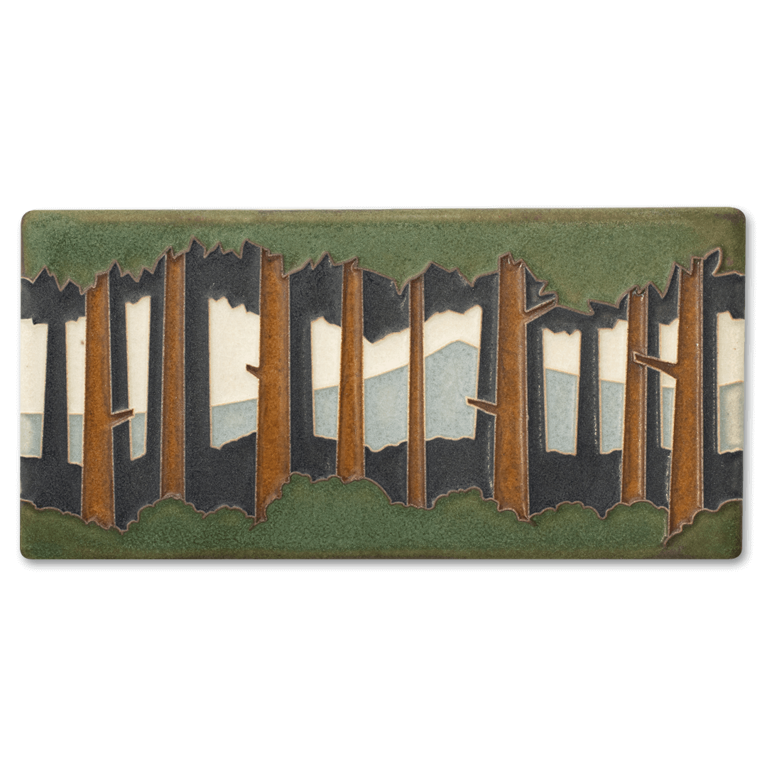 Pine Forest 4x8 Horizontal Tile from Motawi Tileworks at Pinch in Northampton, MA