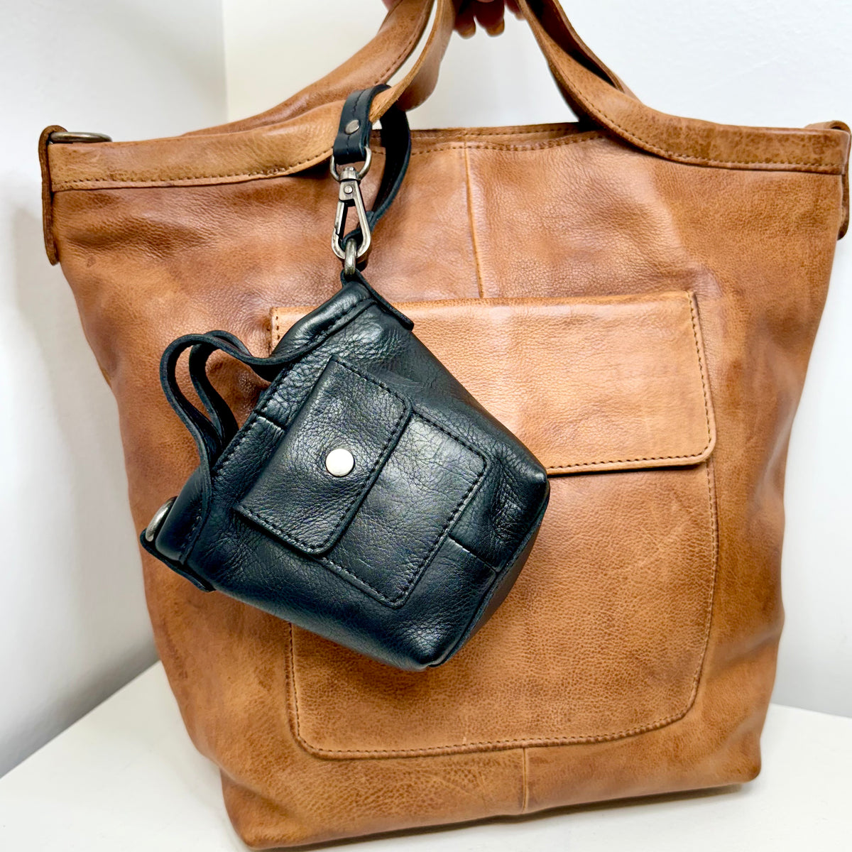 Mini Bianca Bag Charm from Latico Leathers at Pinch in Northampton, MA