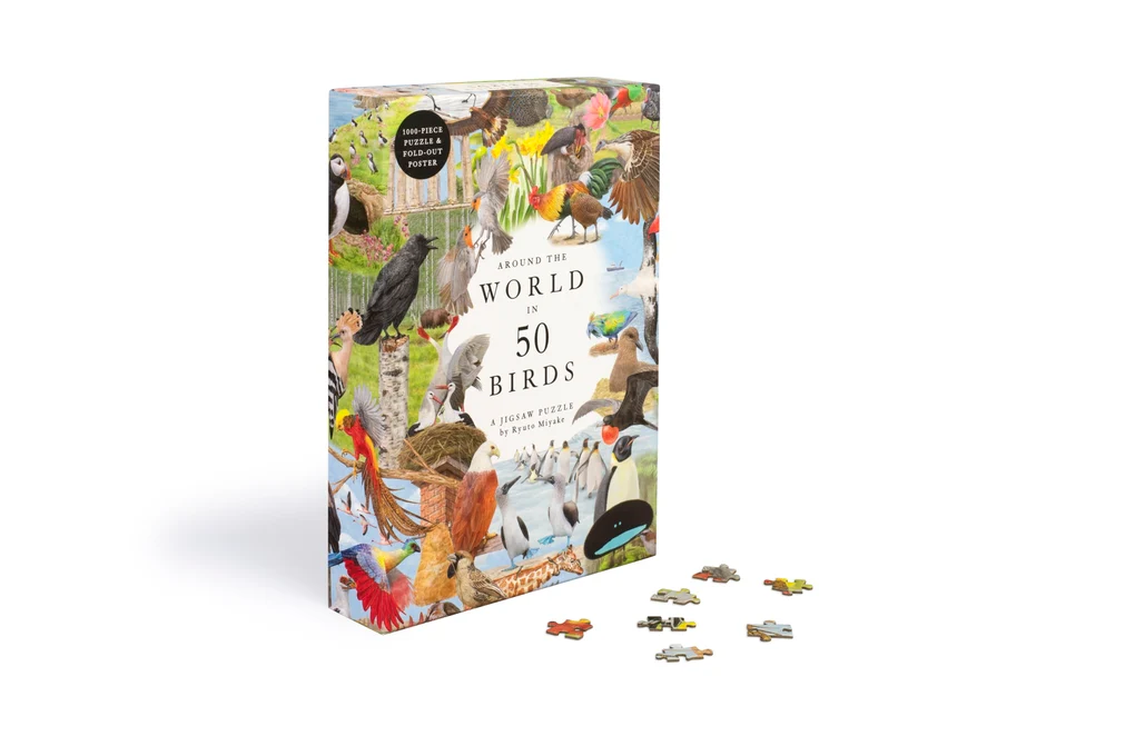Around the World in 50 Birds, 1000 Piece Puzzle