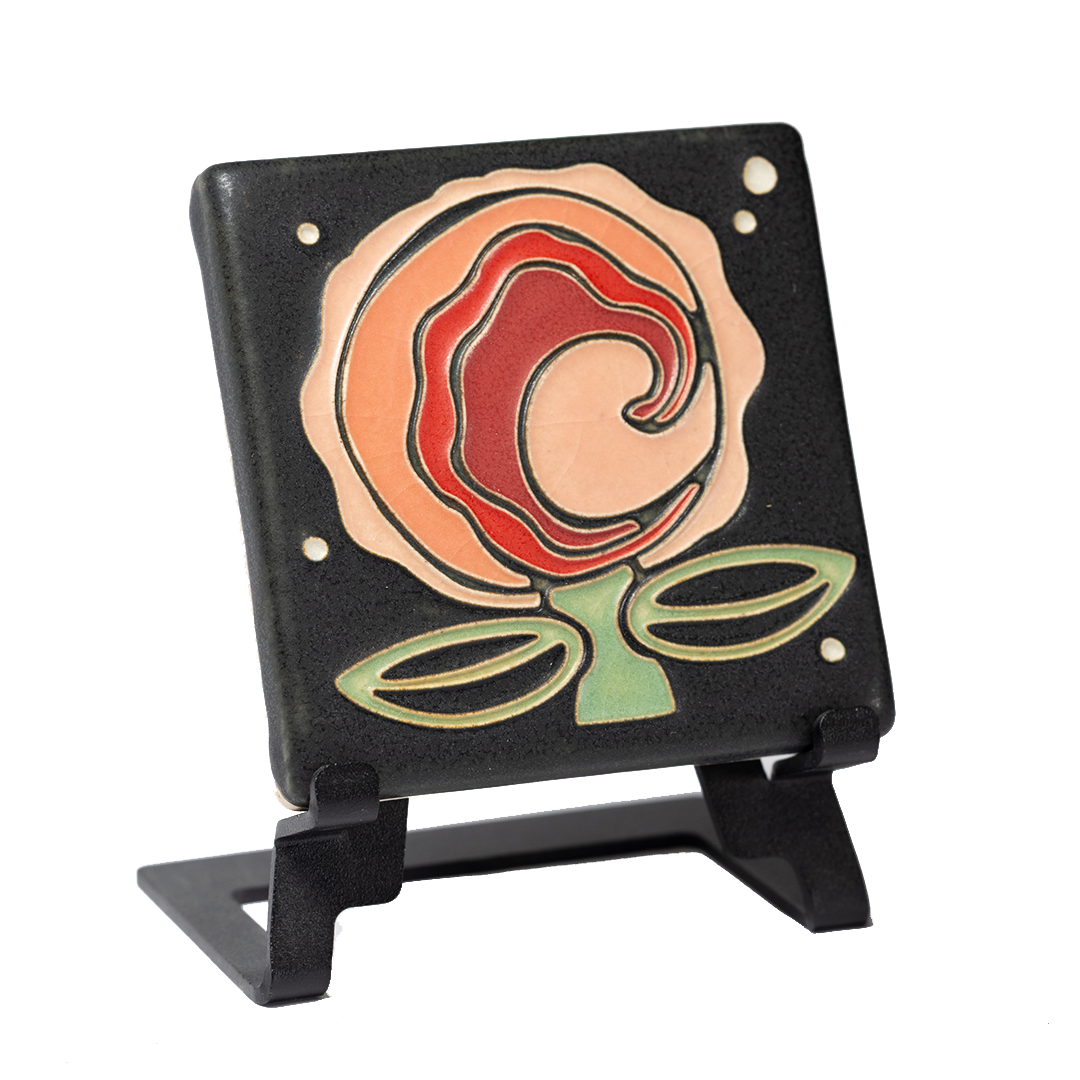 Cosmic Bloom 4x4 Tile in Pink