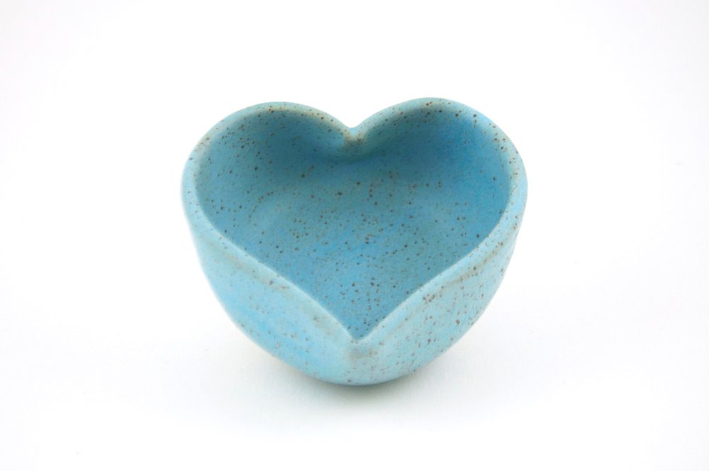 Heart Bowl in Robin's Egg Blue from Rachael Pots at Pinch in Northampton, MA