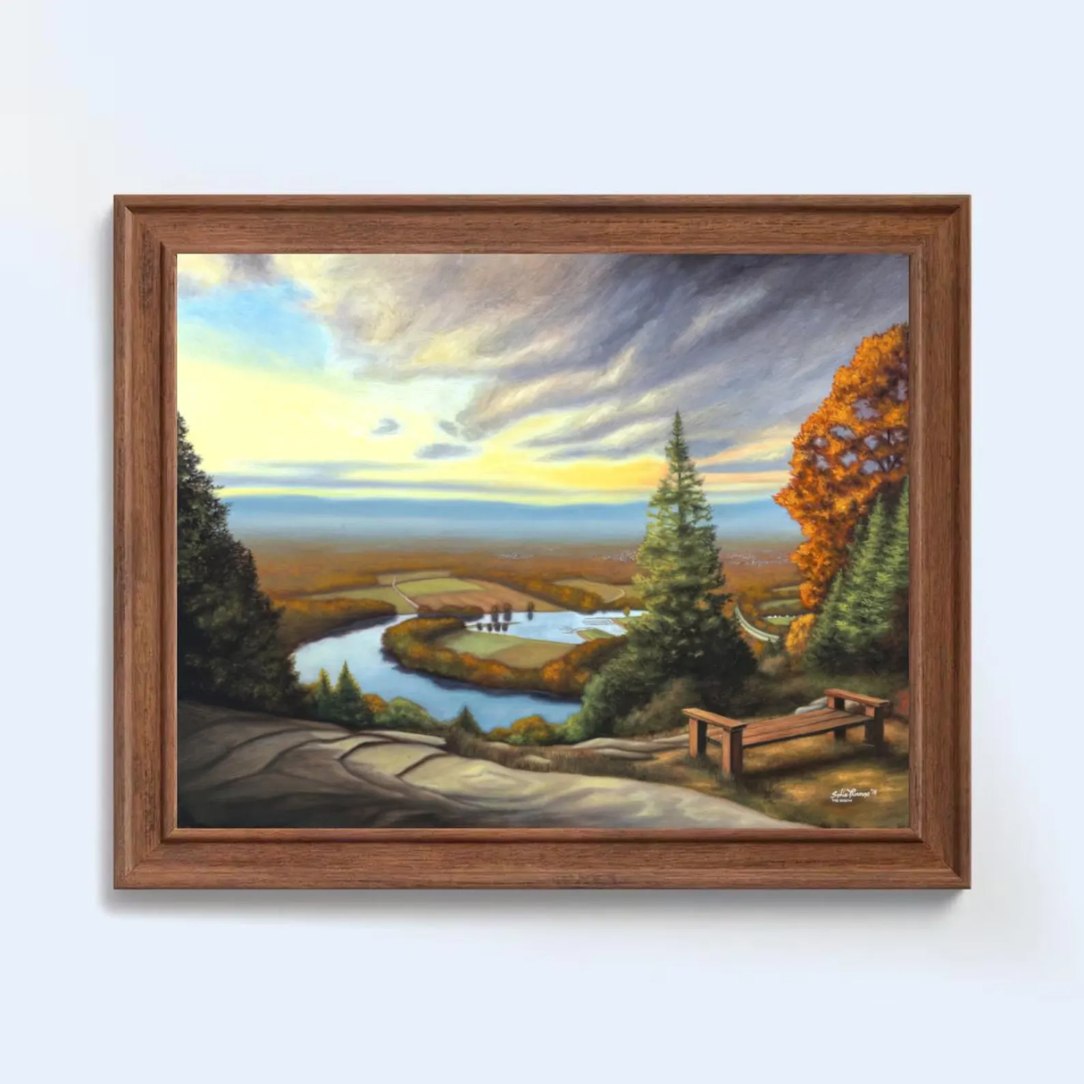 Autumn View of the Oxbow from Mount Tom, MA 11x14 Print from Sophie Theroux at Pinch in Northampton, MA