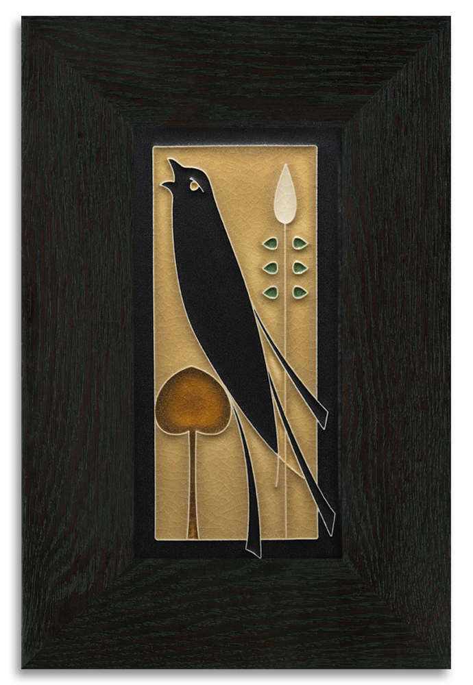 4x8 Songbird Facing Left Tile Golden from Motawi Tileworks at Pinch in Northampton, MA