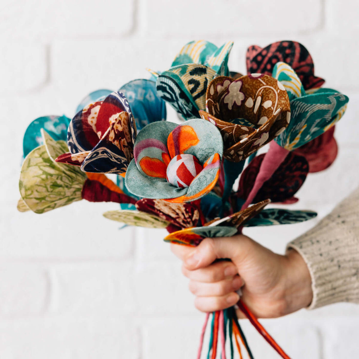 Recycled Sari Flower at PINCH
