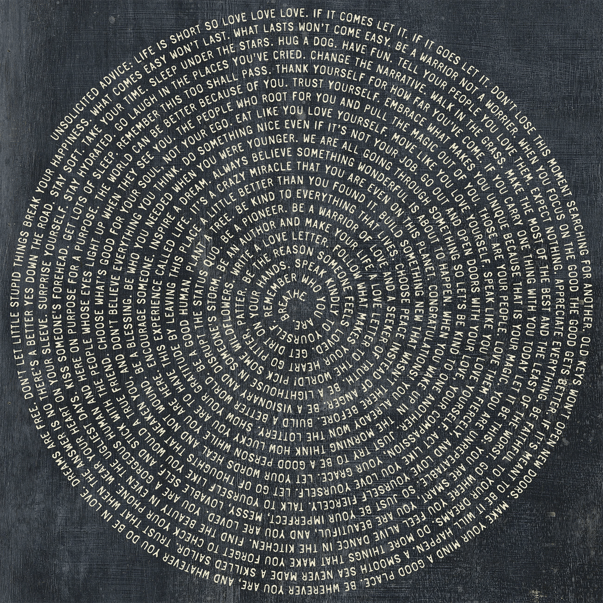 Unsolicited Advice Art Print in Cream on Charcoal from Sugarboo Designs at Pinch in Northampton, MA