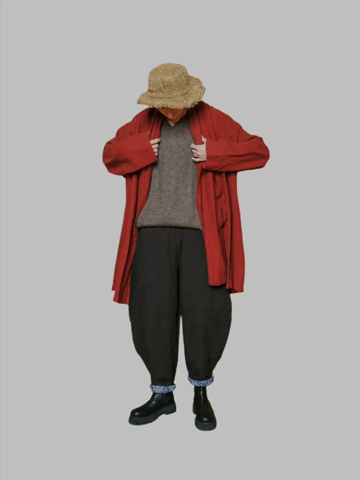 Long Sleeve Cotton Jacket in Red from Bellewaera at Pinch in Northampton, MA