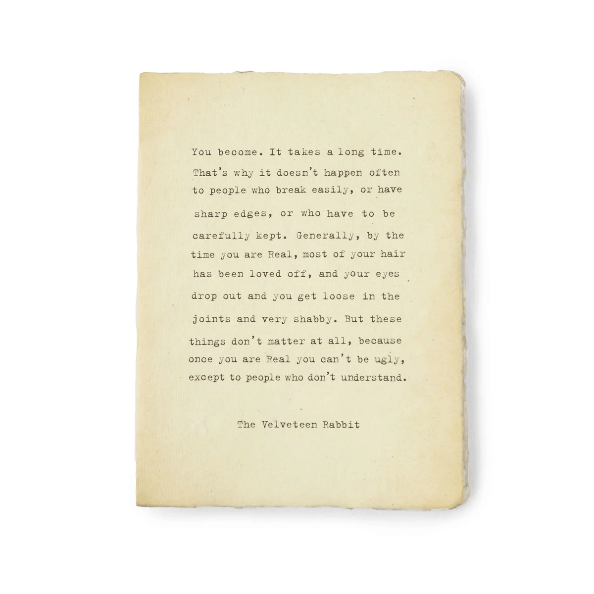 Large Deckled Edge Velveteen Rabbit Notebook at PINCH