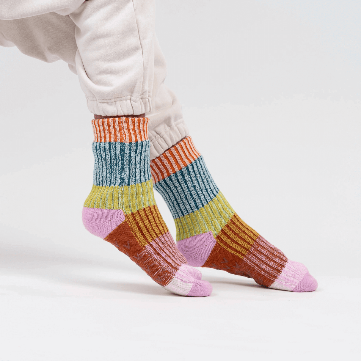 Mosaic House Socks L/XL in Rust Lilac
