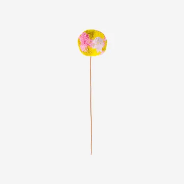 Mega Pom Flower in Yellow & Pink