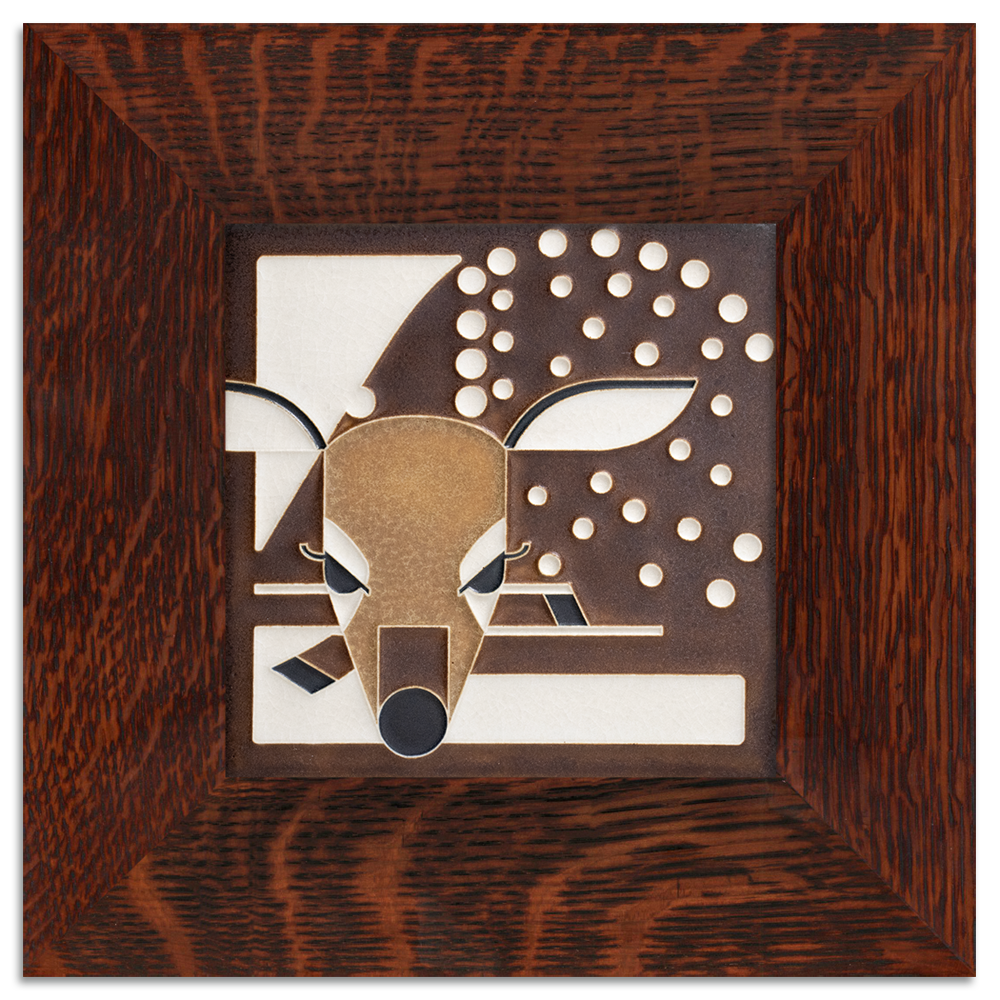 6x6 Fawn Tile in Brown from Motawi Tileworks at Pinch in Northampton, MA