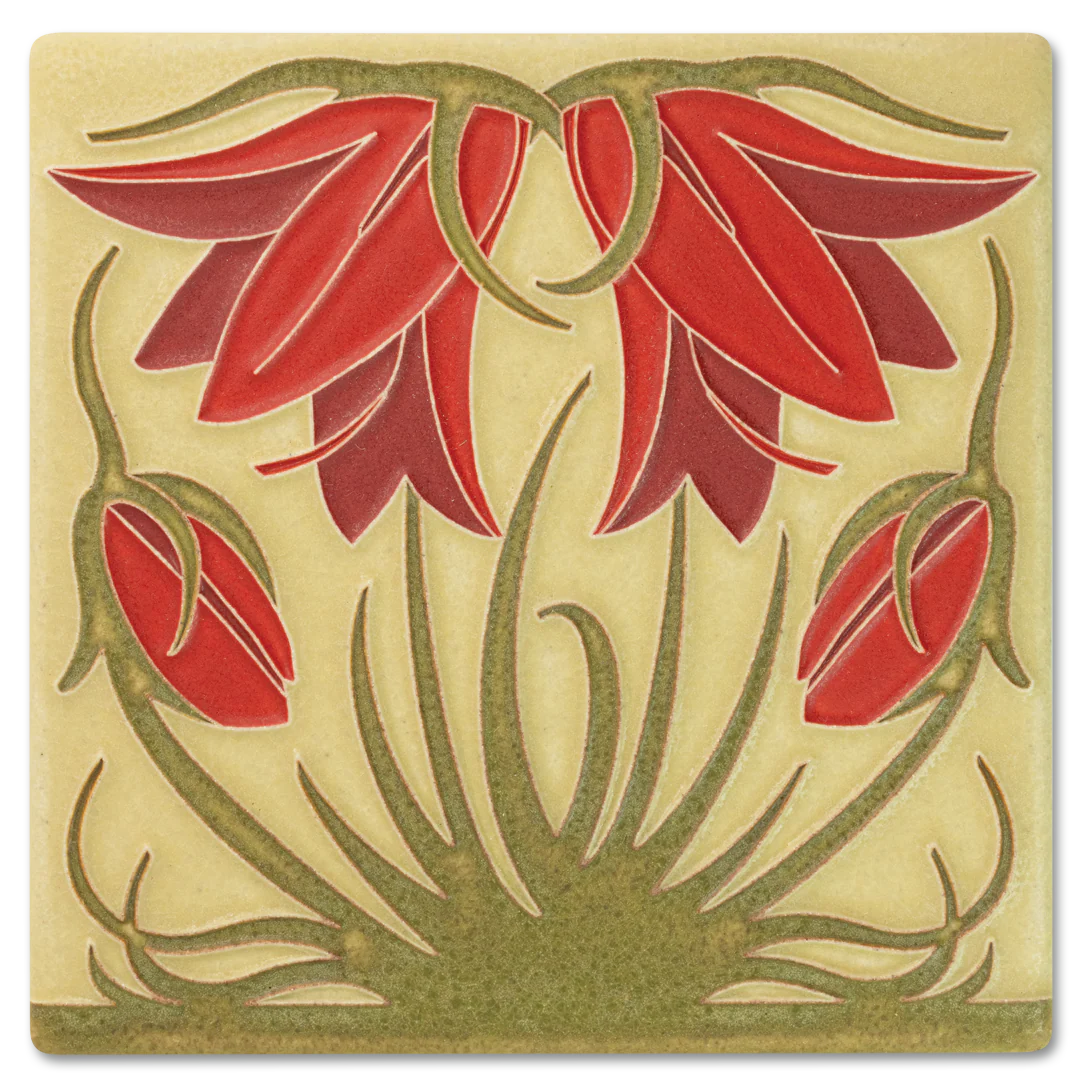 Tile 6x6 Ladybell in Red