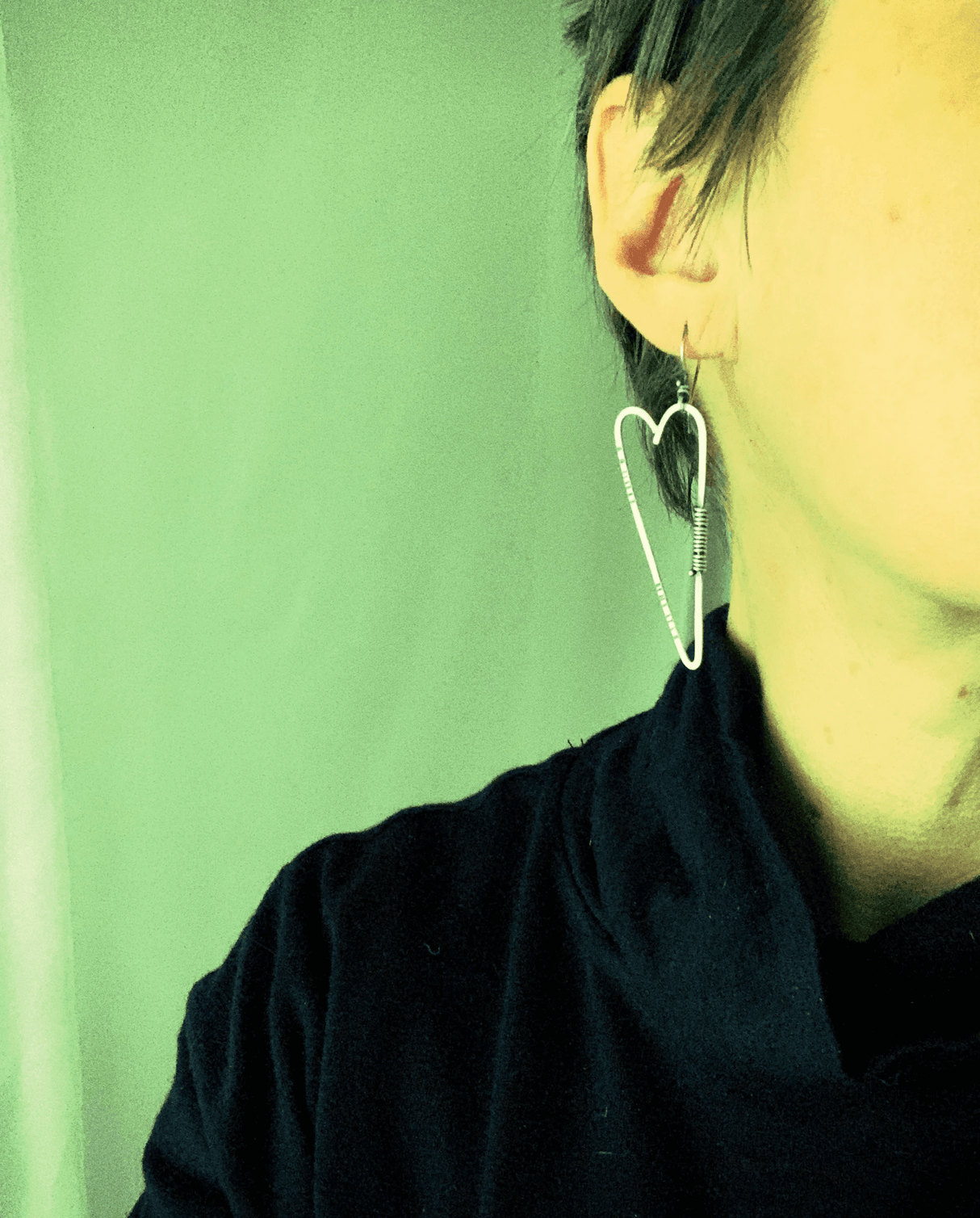 Large Heart Earrings from Stelzer Metalworks at Pinch in Northampton, MA