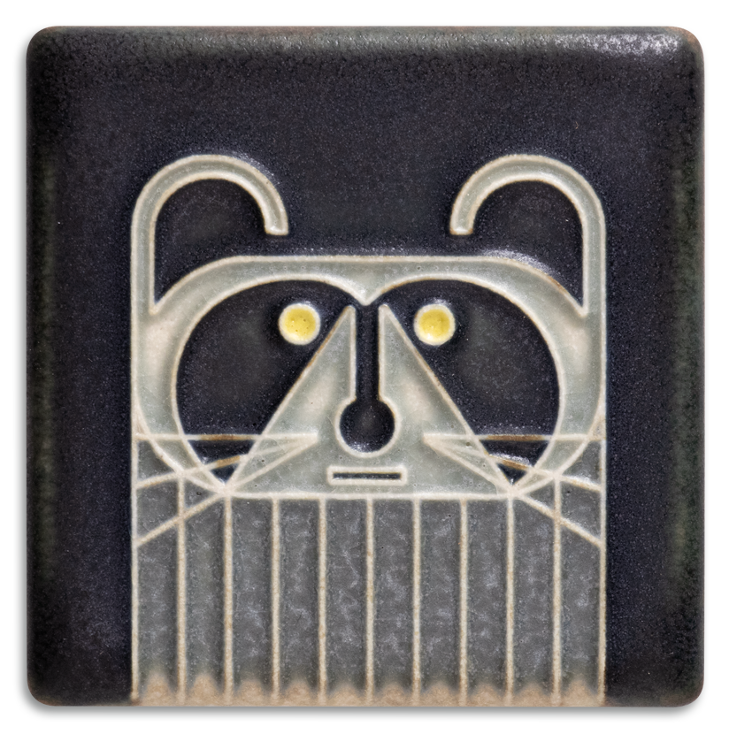 3x3 Raccoon Tile from Motawi Tileworks at Pinch in Northampton, MA