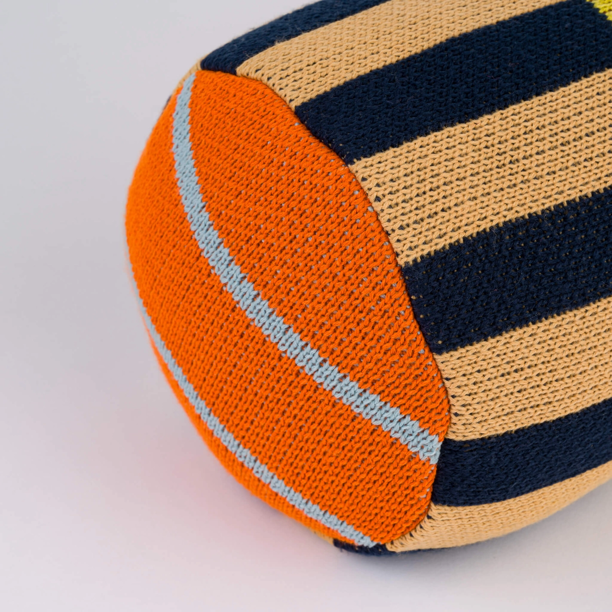 Patchwork Stripe Bolster Pillow in Desert