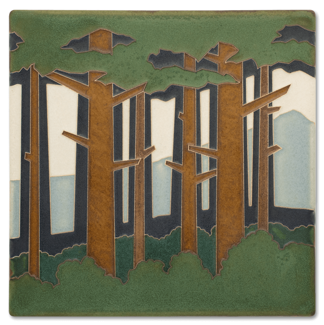 Pine Forest 8x8 Tile from Motawi Tileworks at Pinch in Northampton, MA
