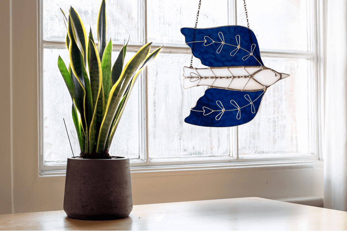 Stained Glass Folk Art Bird from Samara Designs Studio at Pinch in Northampton, MA