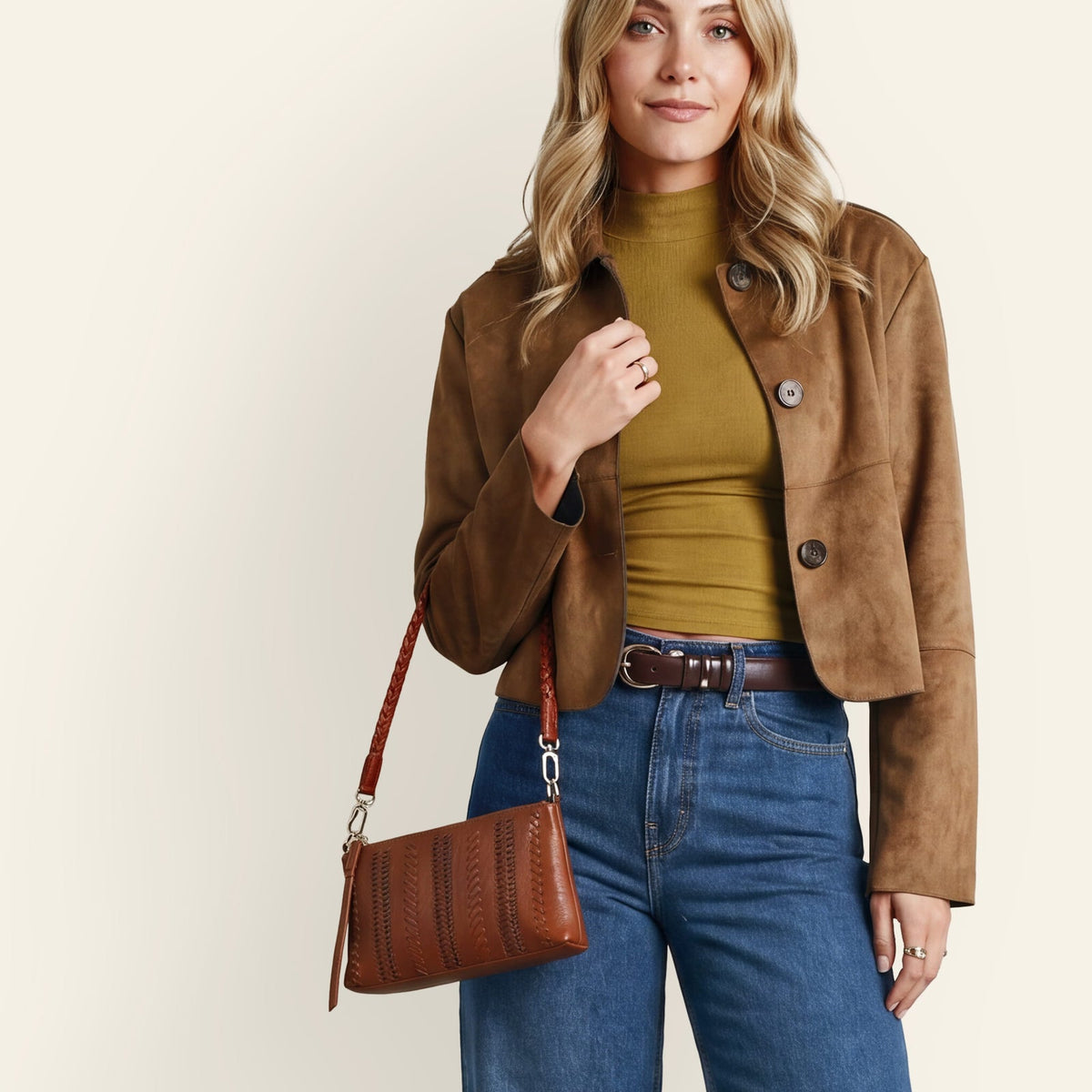 Bolso bandolera pequeño de piel Darcy