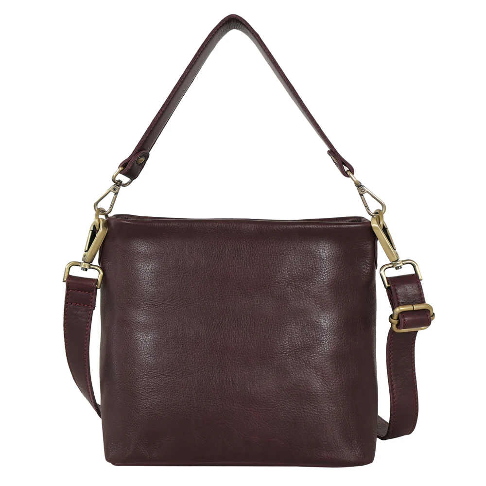 Tabor Milled Leather Crossbody Bag