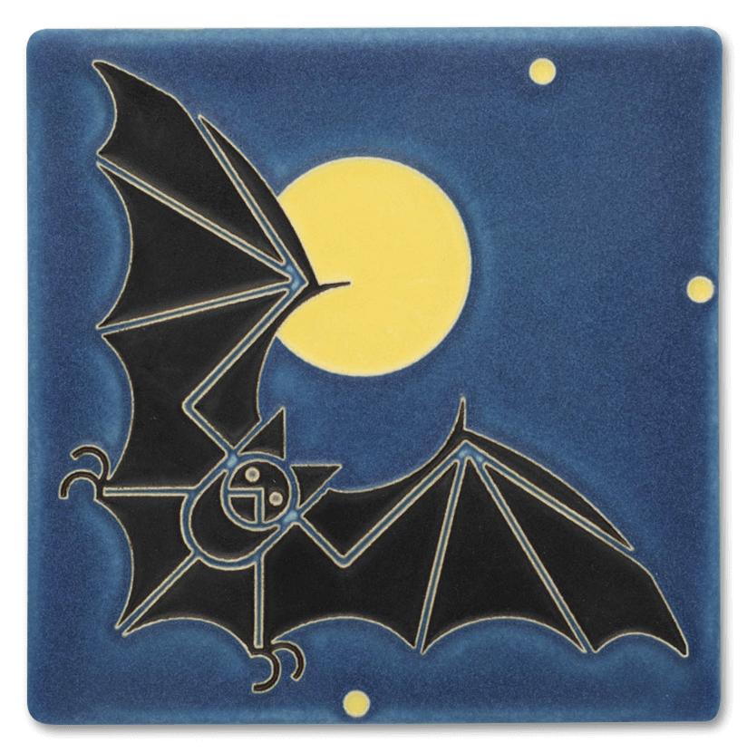 Bat and the Moon 6x6 Tile from Motawi Tileworks at Pinch in Northampton, MA