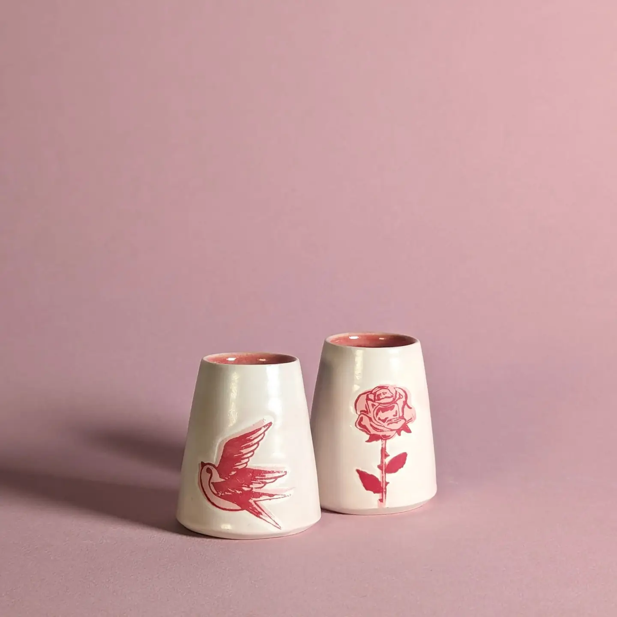 Sparrow Mini Vase in Pink/Red
