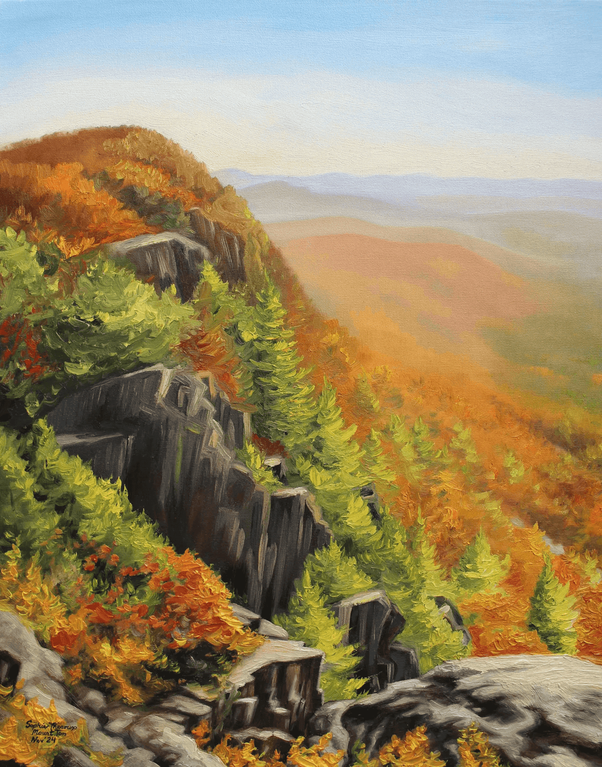 Cliffs from Mount Tom, MA 11x14 Print from Sophie Theroux at Pinch in Northampton, MA